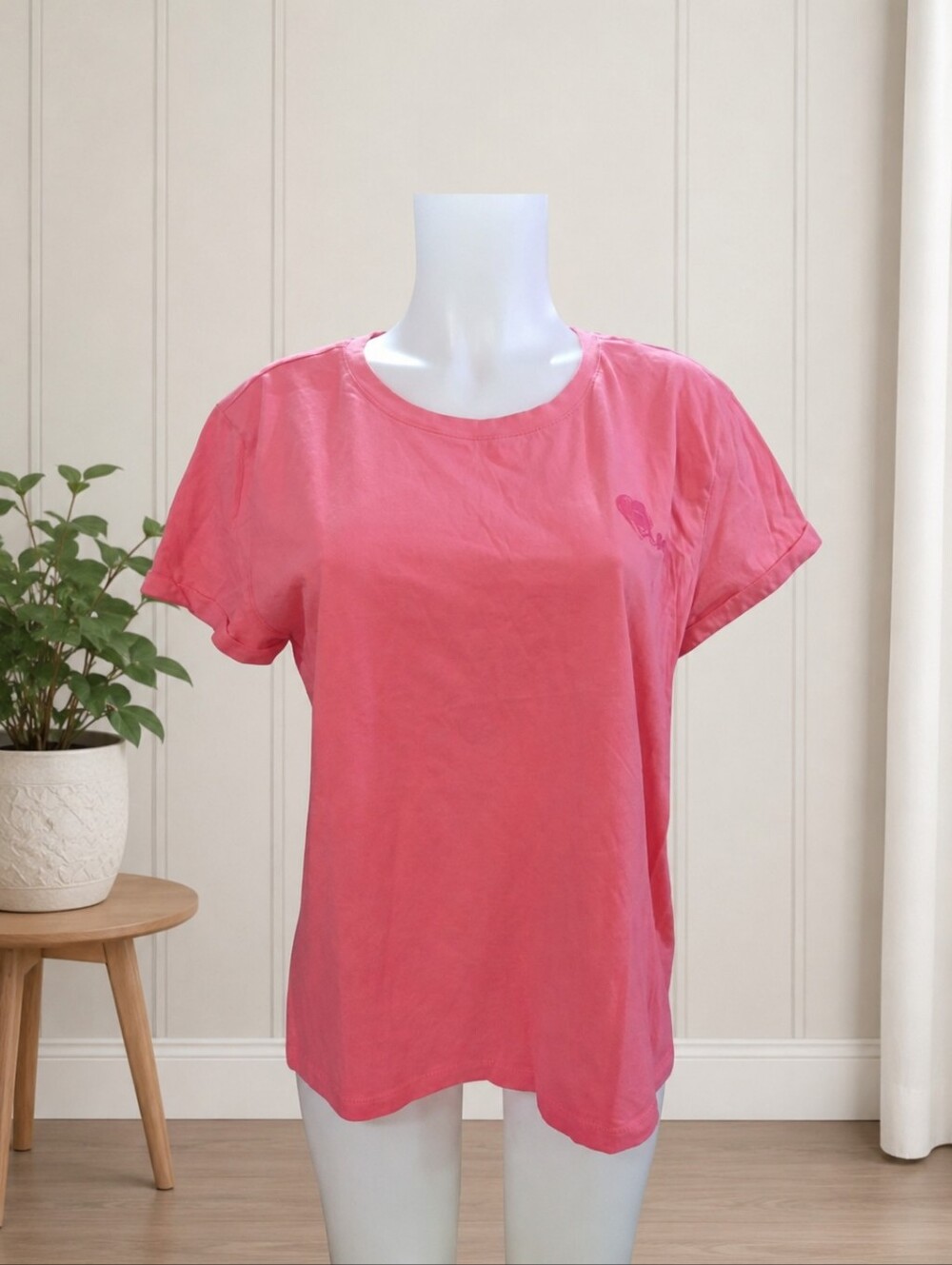 Size L pink Elle short sleeve casual top